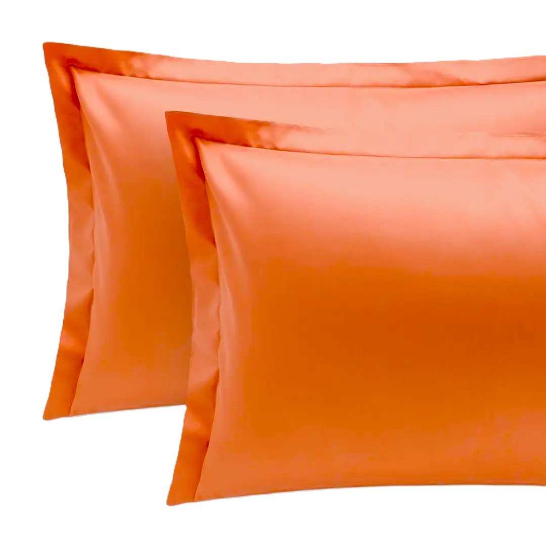 Reevèr Charme Coppia federe in raso di cotone Zucca