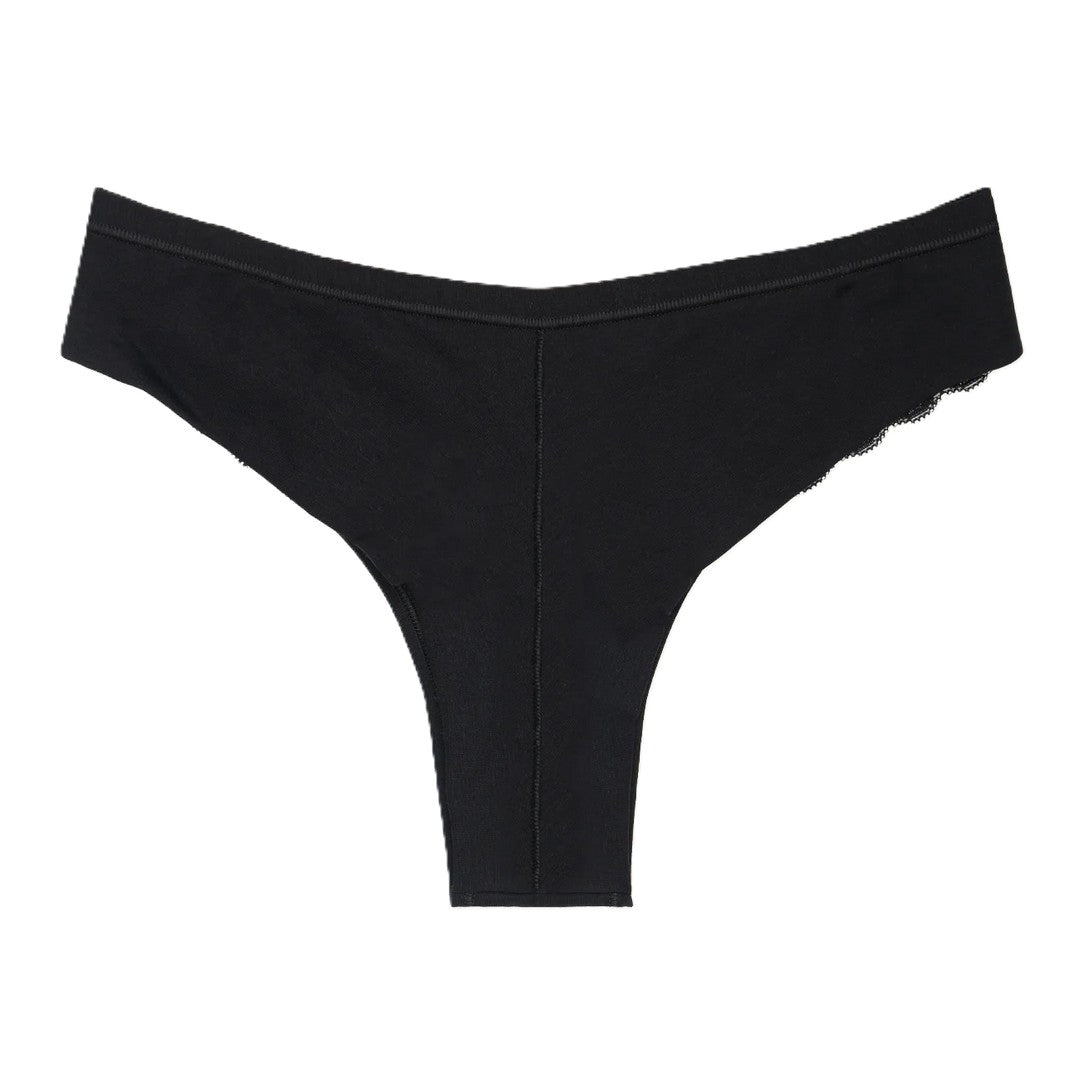 Jadea Brasiliana Vita alta cotone e pizzo 516 Nero
