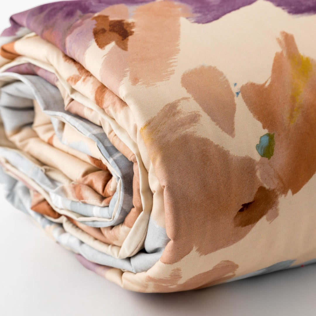 Lavinia Parure Copripiumino Percalle Stampa Digitale Beige - LF0712 0101