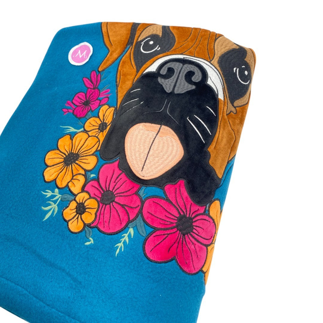 Riviera Doggy Plaid Ricamato Ettore Boxer Ottanio - DD0533 0201