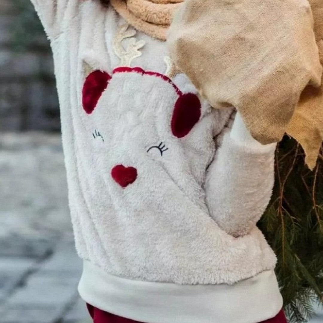 Noidinotte Pigiama Donna Coral Fleece Renna Pantalone Micropile FA008413PB401