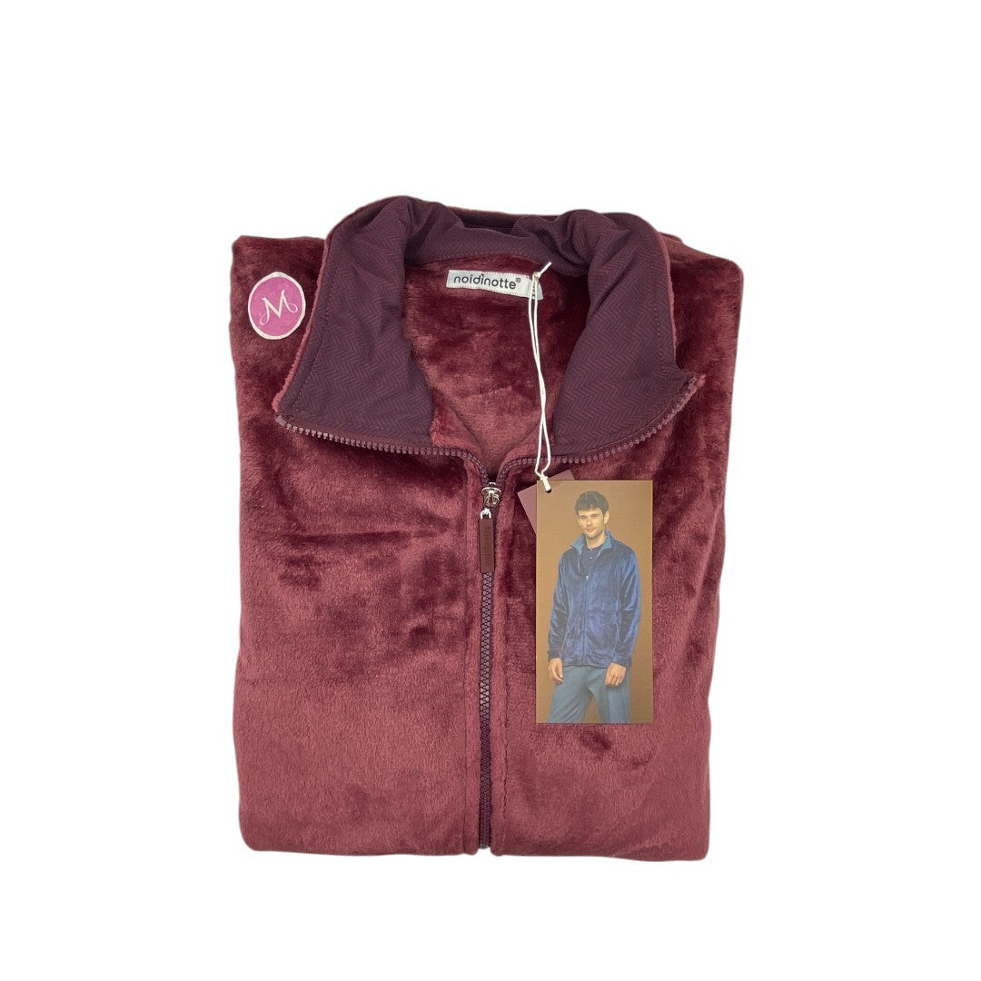 Noidinotte Giacca Uomo Coral Fleece Con zip Bordeaux GE002613PB402