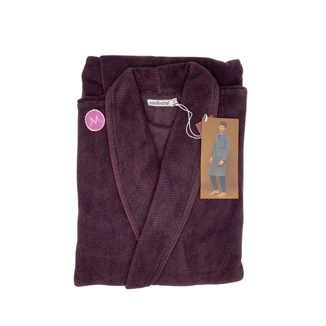Noidinotte Vestaglia uomo micropile spinato Bordeaux GE002620PB401