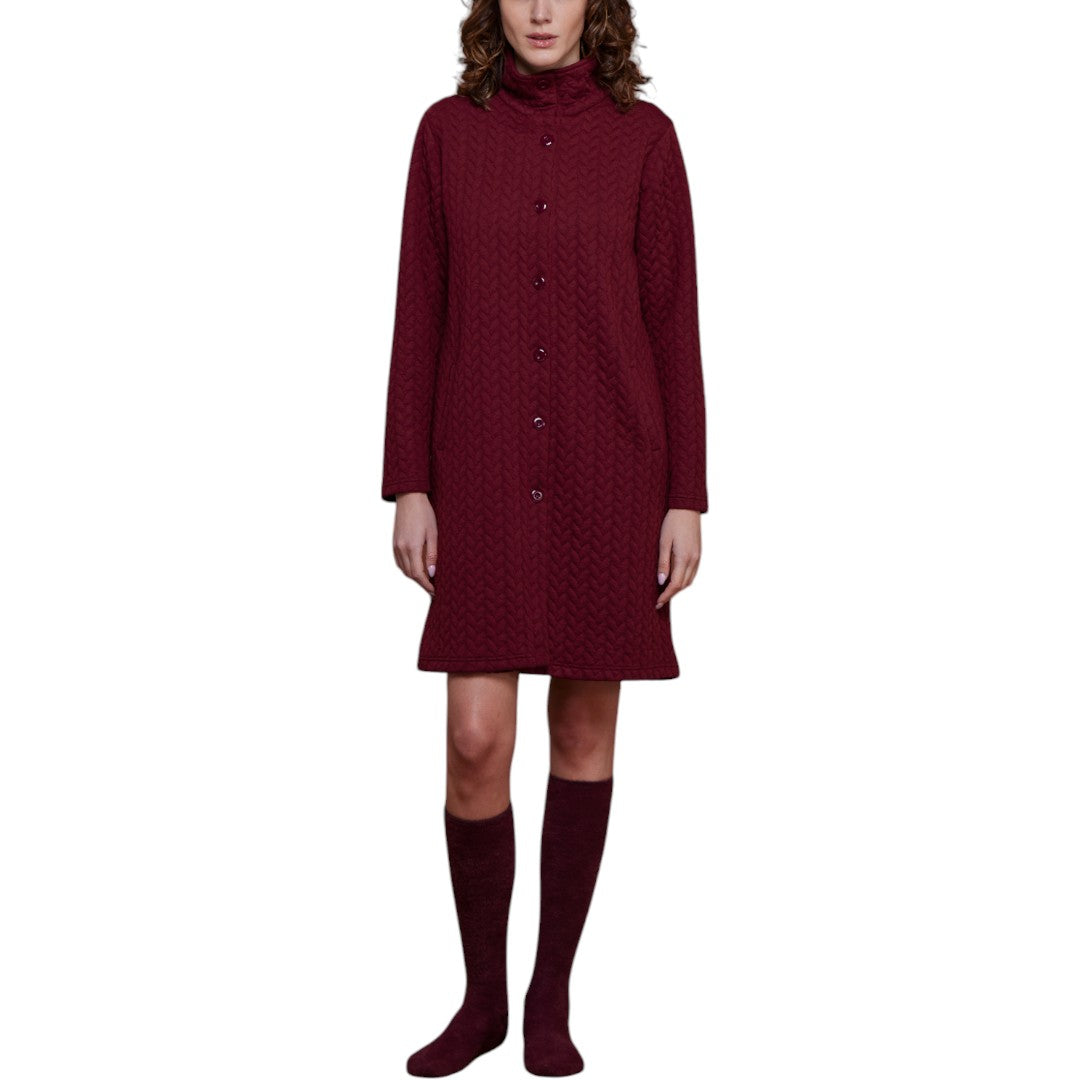 Noidinotte Romina Vestaglia da Donna in Metalassè Burgundy GE002649PB401