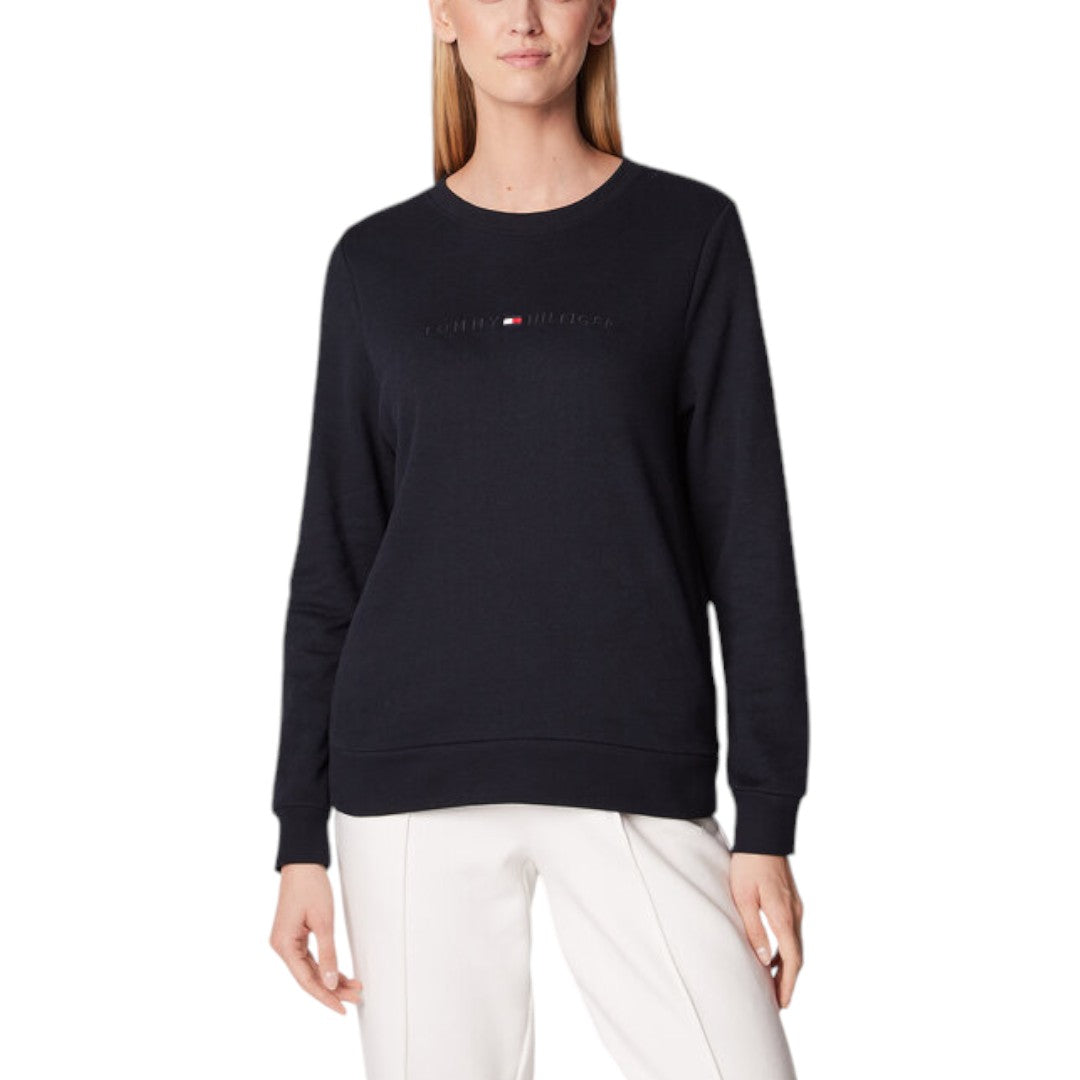 Tommy Hilfiger Felpa Donna Lounge Original con Logo - UW0UW03837 DW5