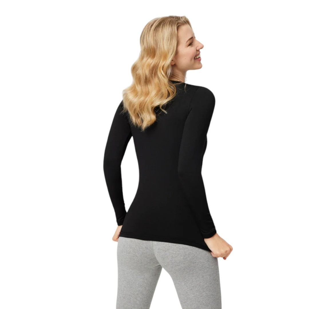 Ysabel Mora Maglia Termica Donna A Maniche Lunghe Girocollo
