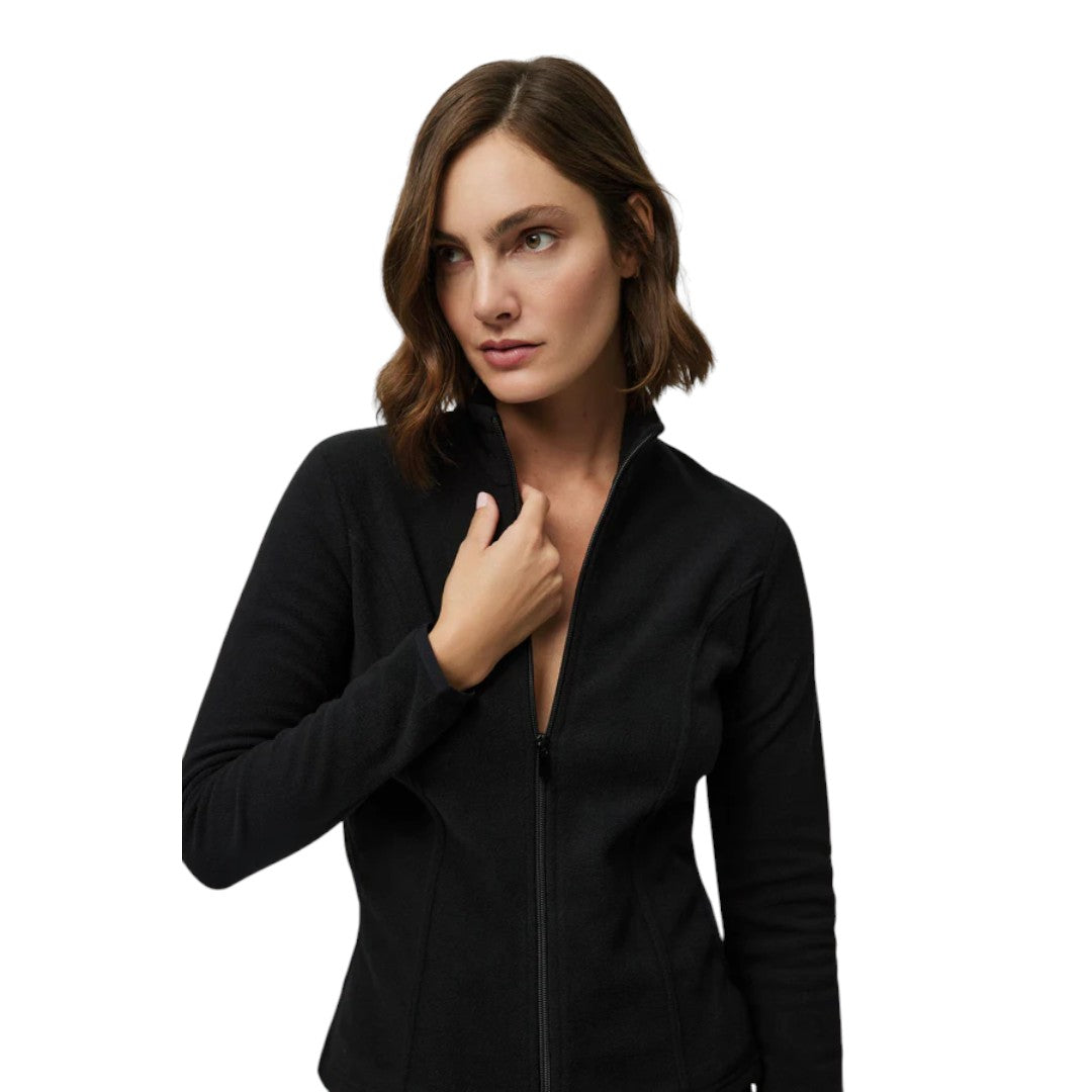 Ysabel Mora Giacca In Pile A Maniche Lunghe Donna Zip intera 70008 Nero