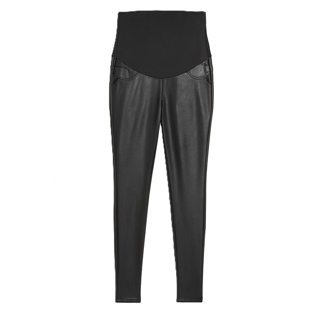 Ysabel Mora Leggings Termico Donna Premaman Ecopelle Martellata