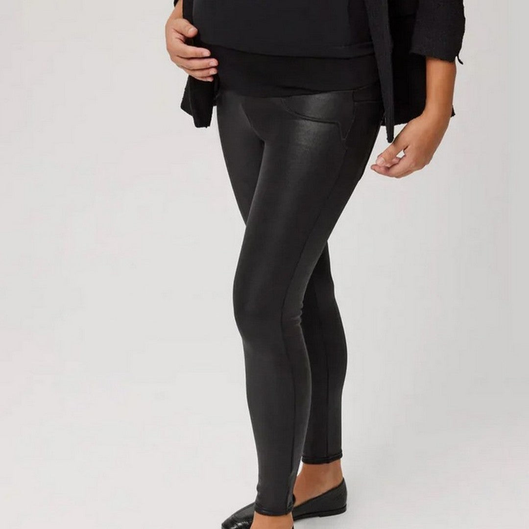 Ysabel Mora Leggings Termico Donna Premaman Ecopelle Martellata