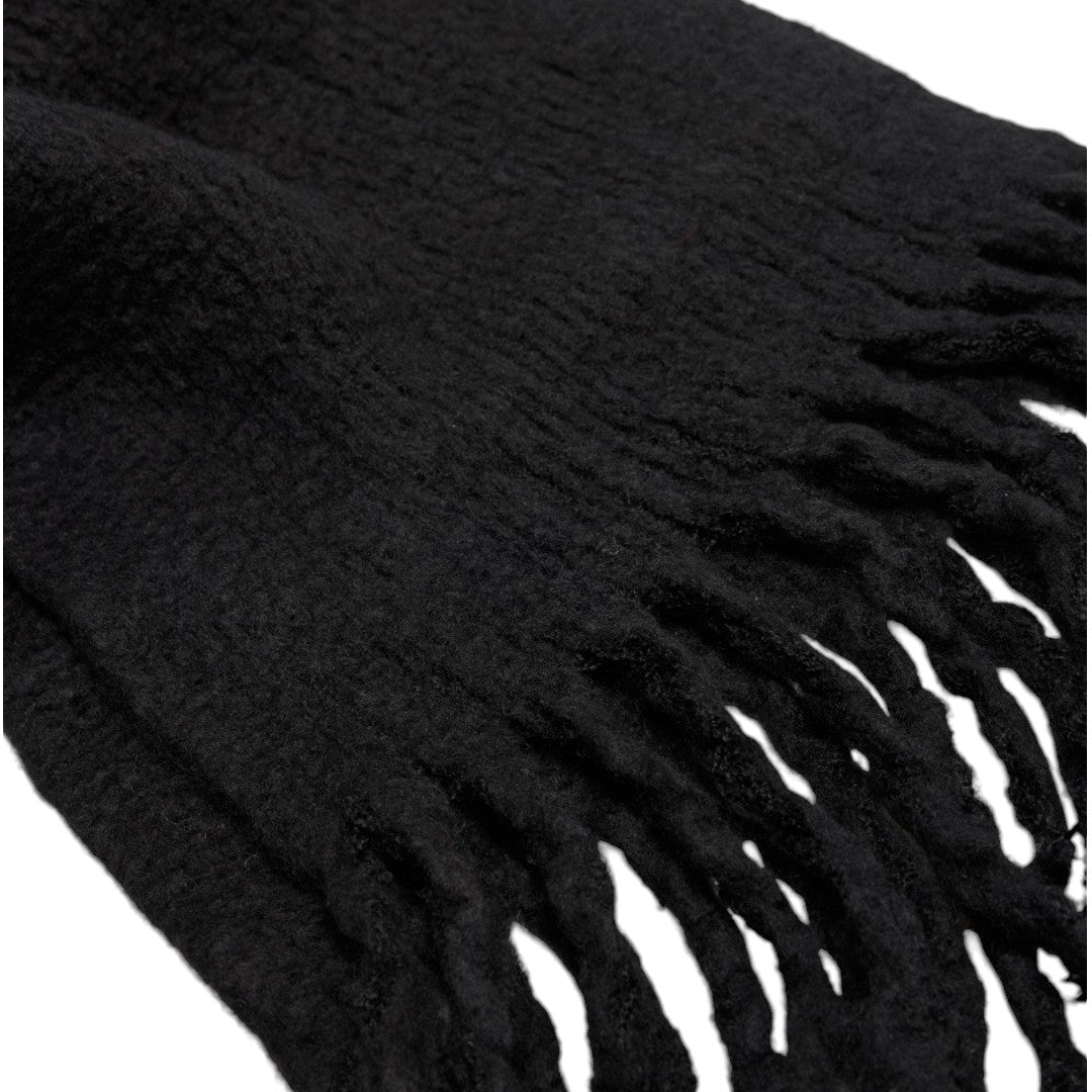 Ysabel Mora Pashmina semplice con dettaglio frange nera - 70658