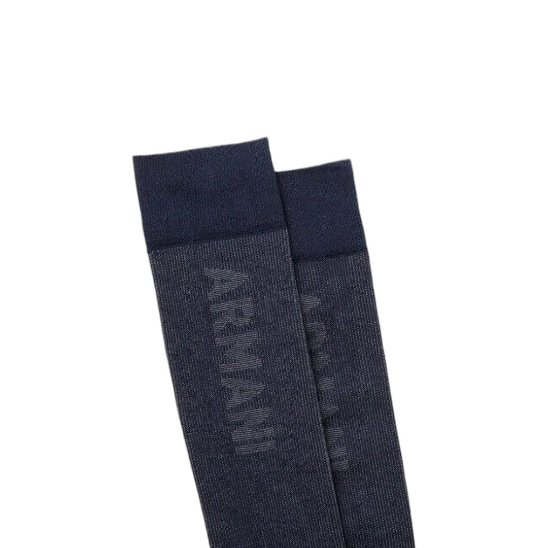 Emporio Armani 2Pack Calze Lunghe Uomo Navy/Grigio - 302301 3F283 13849