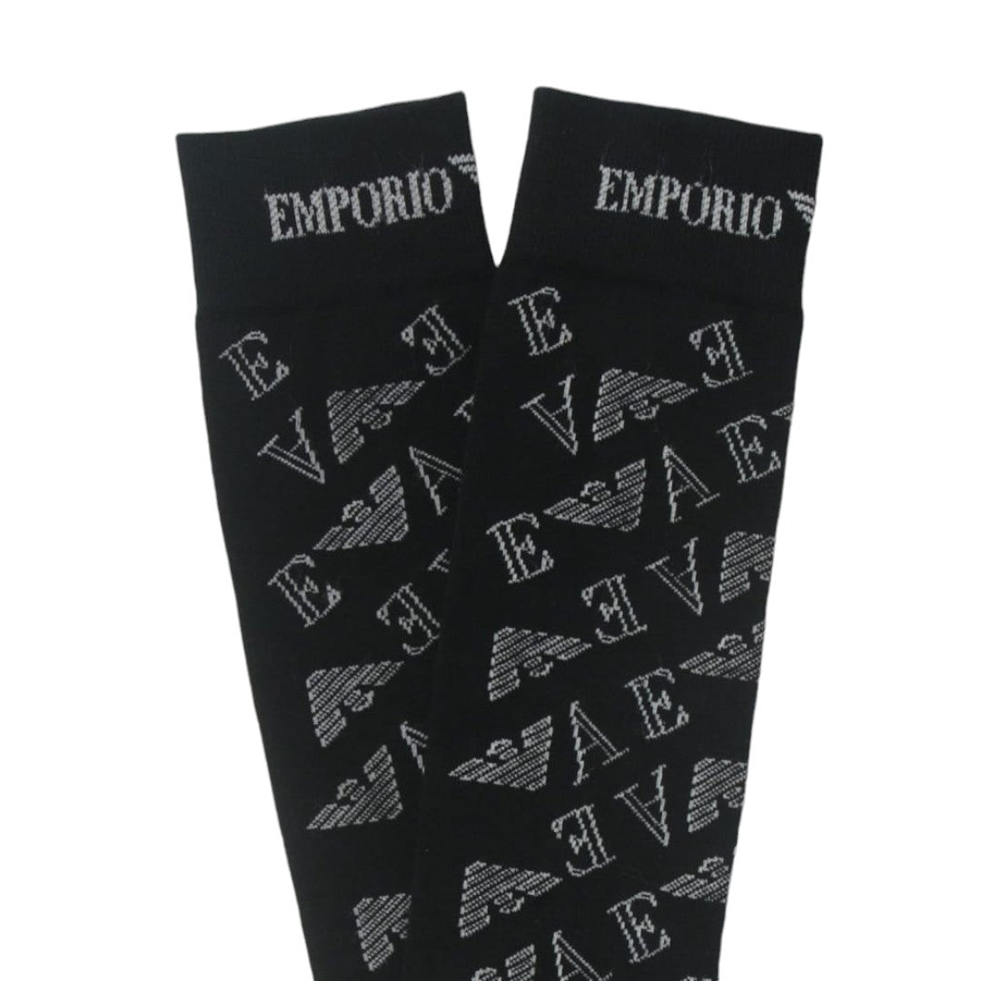 Emporio Armani 2Pack Calze Lunghe Uomo Nero - 302301 3F284 00020