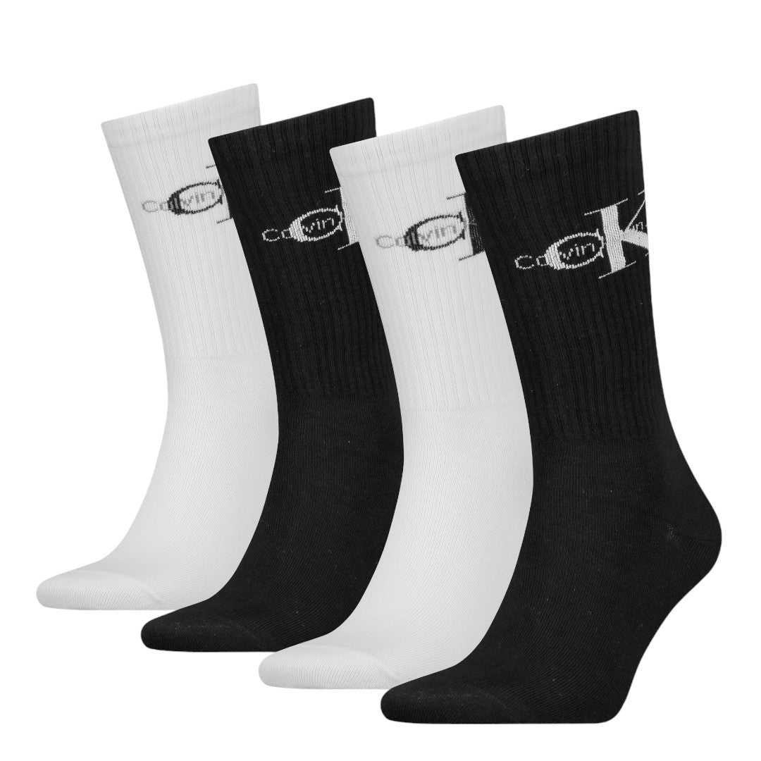 Calvin Klein Uomo Gift Box x4 Calze Bianco/Nero - 701224125 001 999