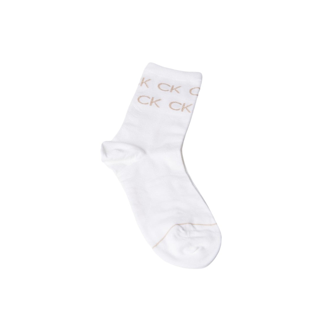 Calvin Klein Donna Calzino Logato CK Off White - 701224119 002 999