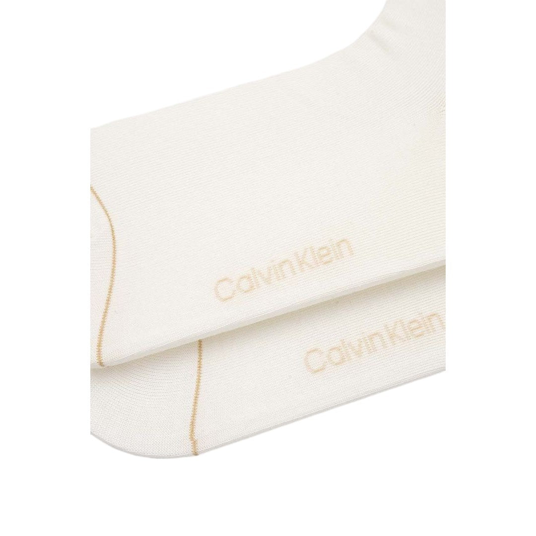 Calvin Klein Donna Calzino Logato CK Off White - 701224119 002 999