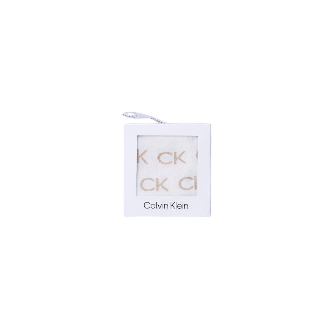 Calvin Klein Donna Calzino Logato CK Off White - 701224119 002 999