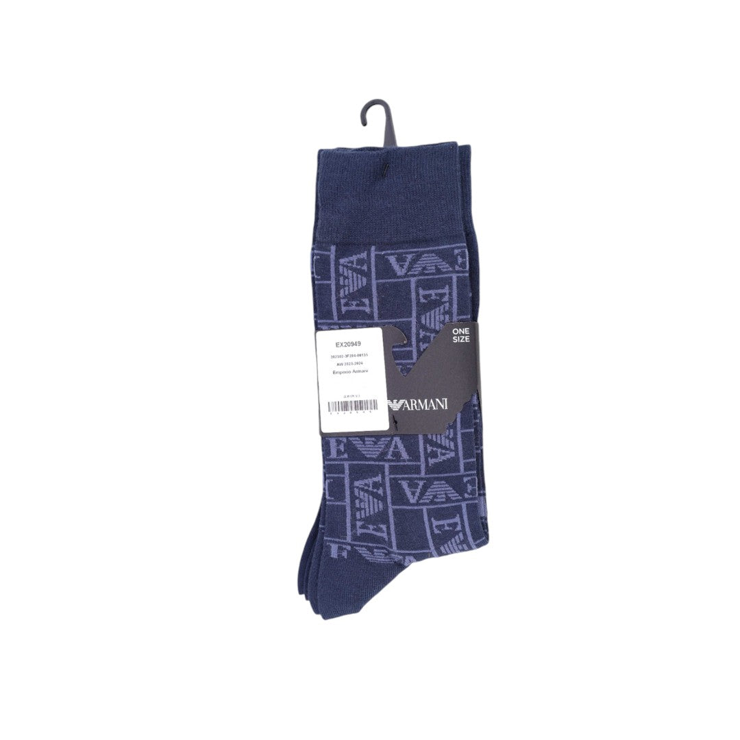 Emporio Armani 2Pack Calze Corte Uomo Navy - 302302 3F284 00135