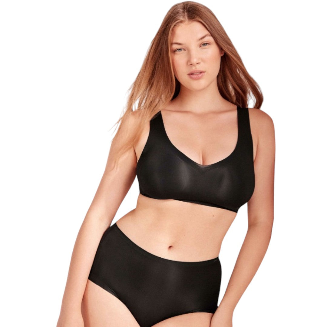 Gisela Slip Midi Invisibile Second Skin finiture termofuse taglio laser Nero