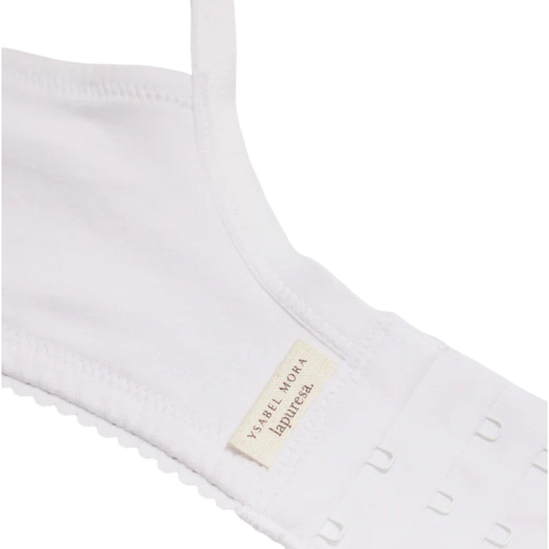 Ysabel Mora Reggiseno imbottito senza ferretto in cotone biologico 10062 bianco