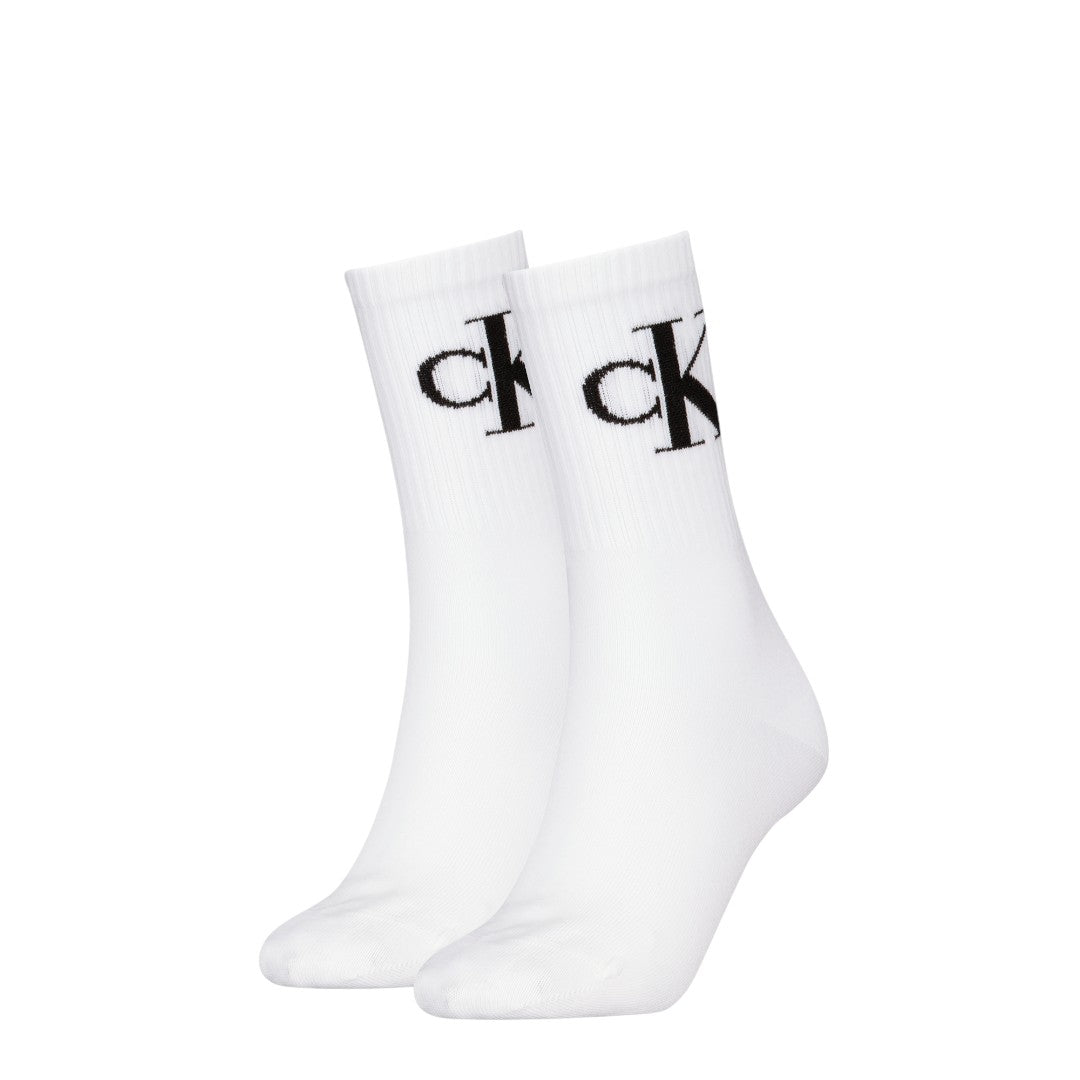Calvin Klein Donna 2P Calze Monogram bianco - 701228811 002 801