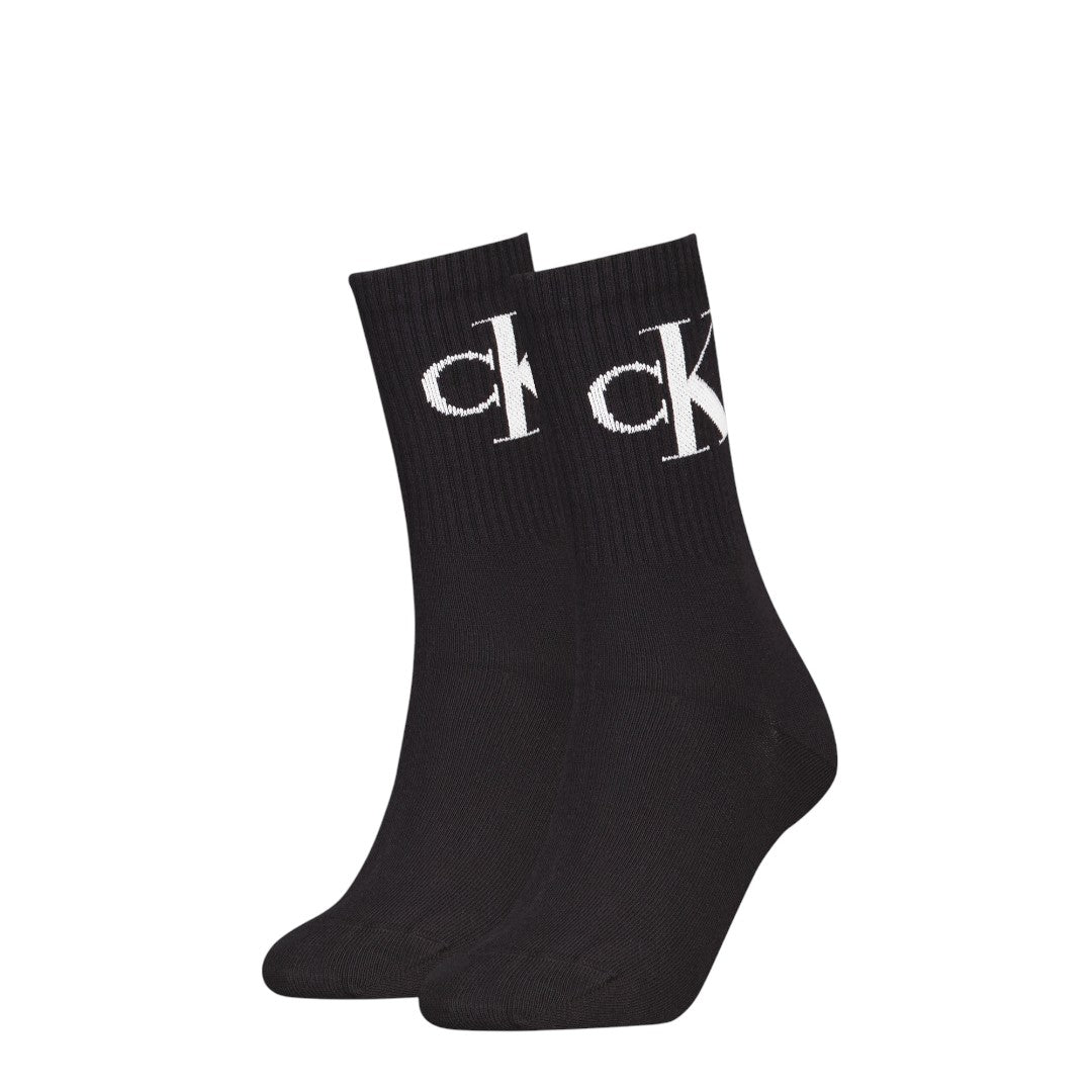 Calvin Klein Donna 2P Calze Monogram nero - 701228811 001 801