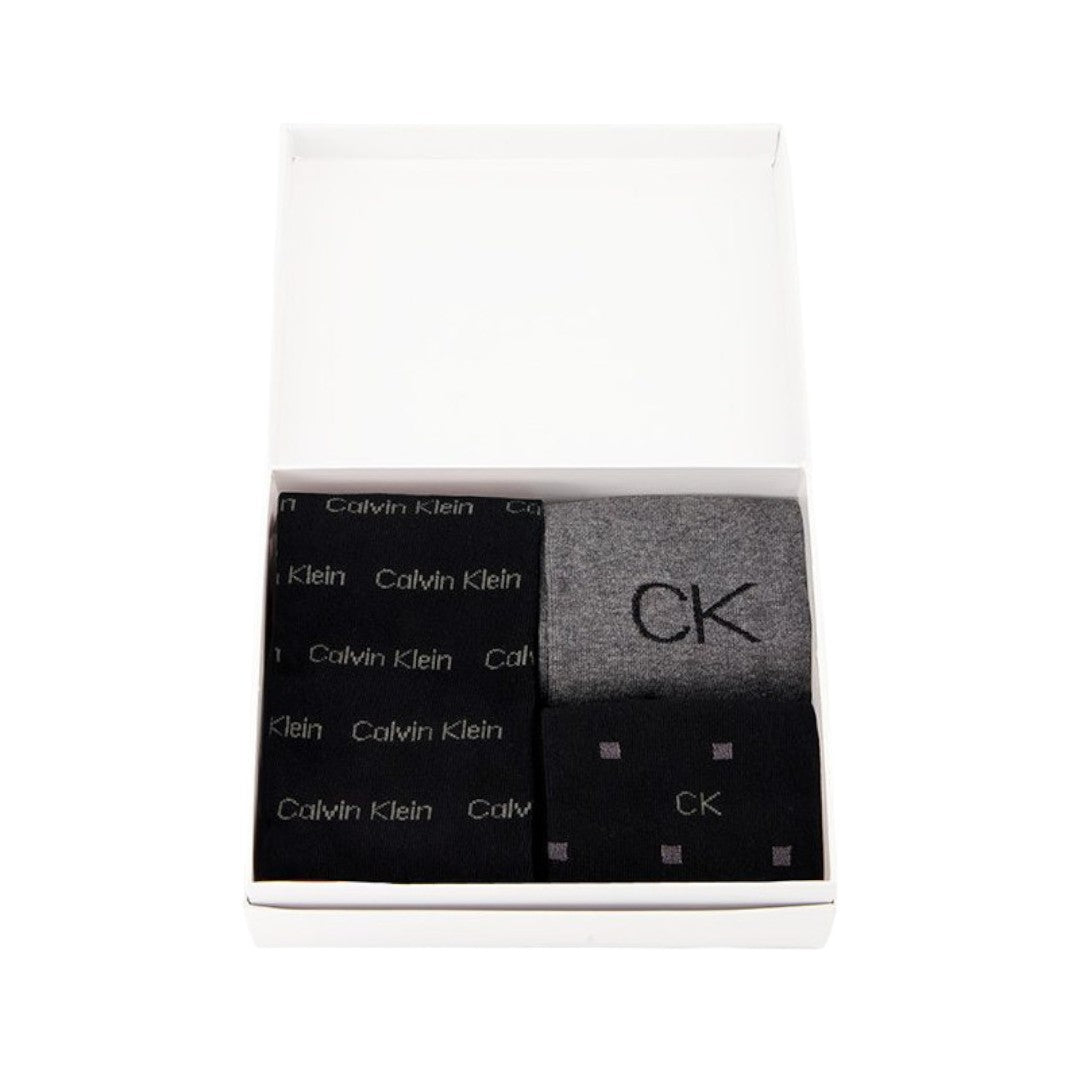 Calvin Klein Donna Gift Box x3 Calze Combo Nero - 701224107 001 999