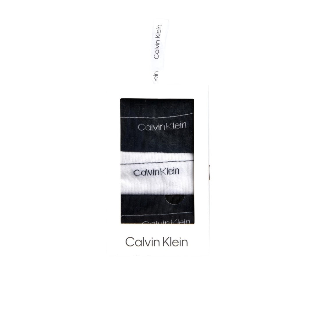 Calvin Klein Donna Gift Box x3 Calze Bianco Nero - 701224982 001 999