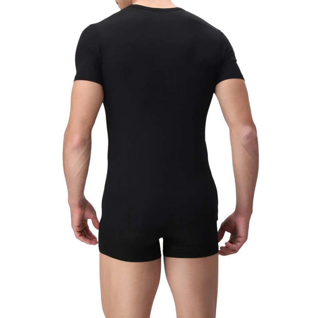 Cagi T Shirt Uomo in puro modal elasticizzato nero VCAT05255