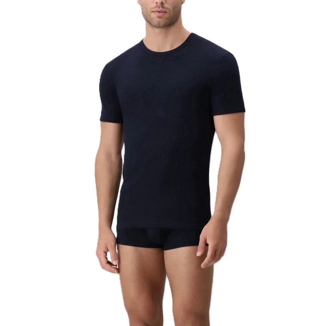 Cagi T Shirt Uomo in Caldo Cotone Soft Blu
