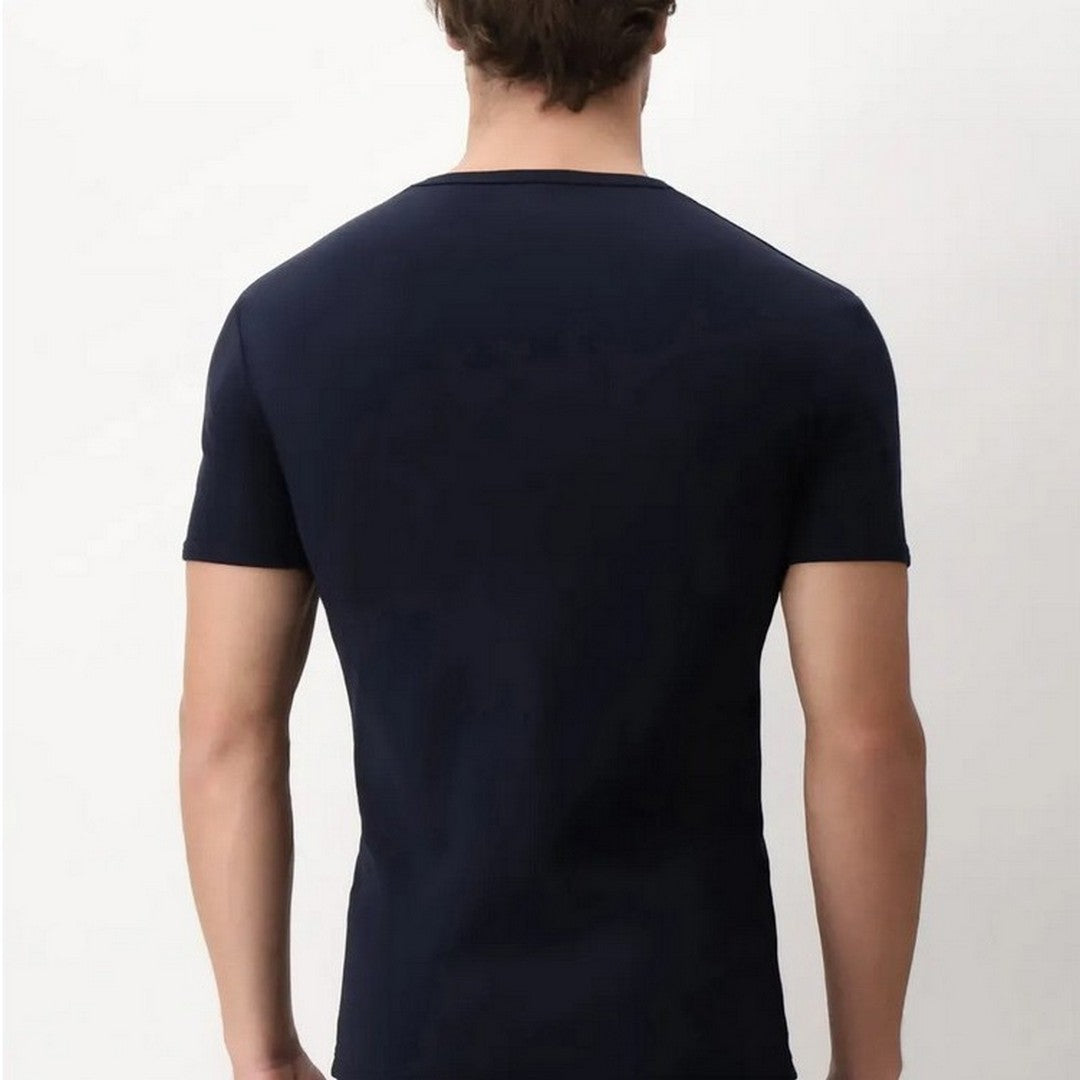 Cagi T Shirt Uomo in Caldo Cotone Soft Blu