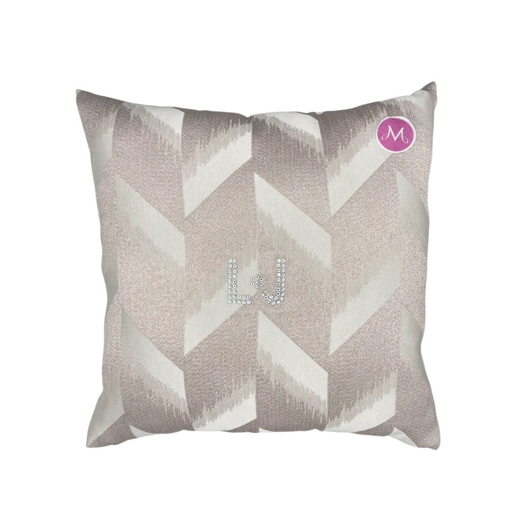 LIU JO Cuscino Arredo Jacquard Brillante logo LJ 40x40 Rosa - LL2545 00069