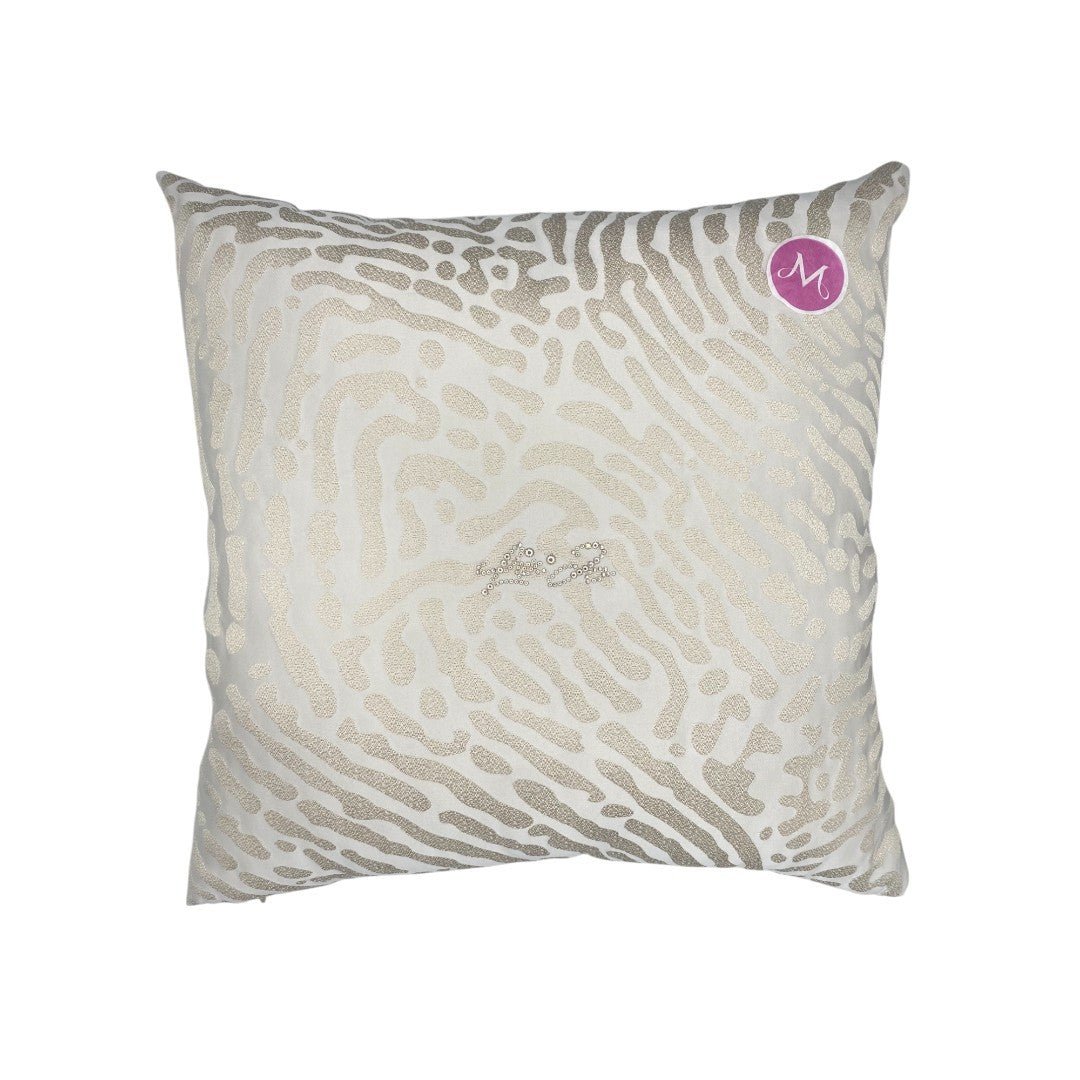 LIU JO Cuscino Arredo Jacquard Impronta logo Corsivo 40x40 Sabbia - LL2523 00069