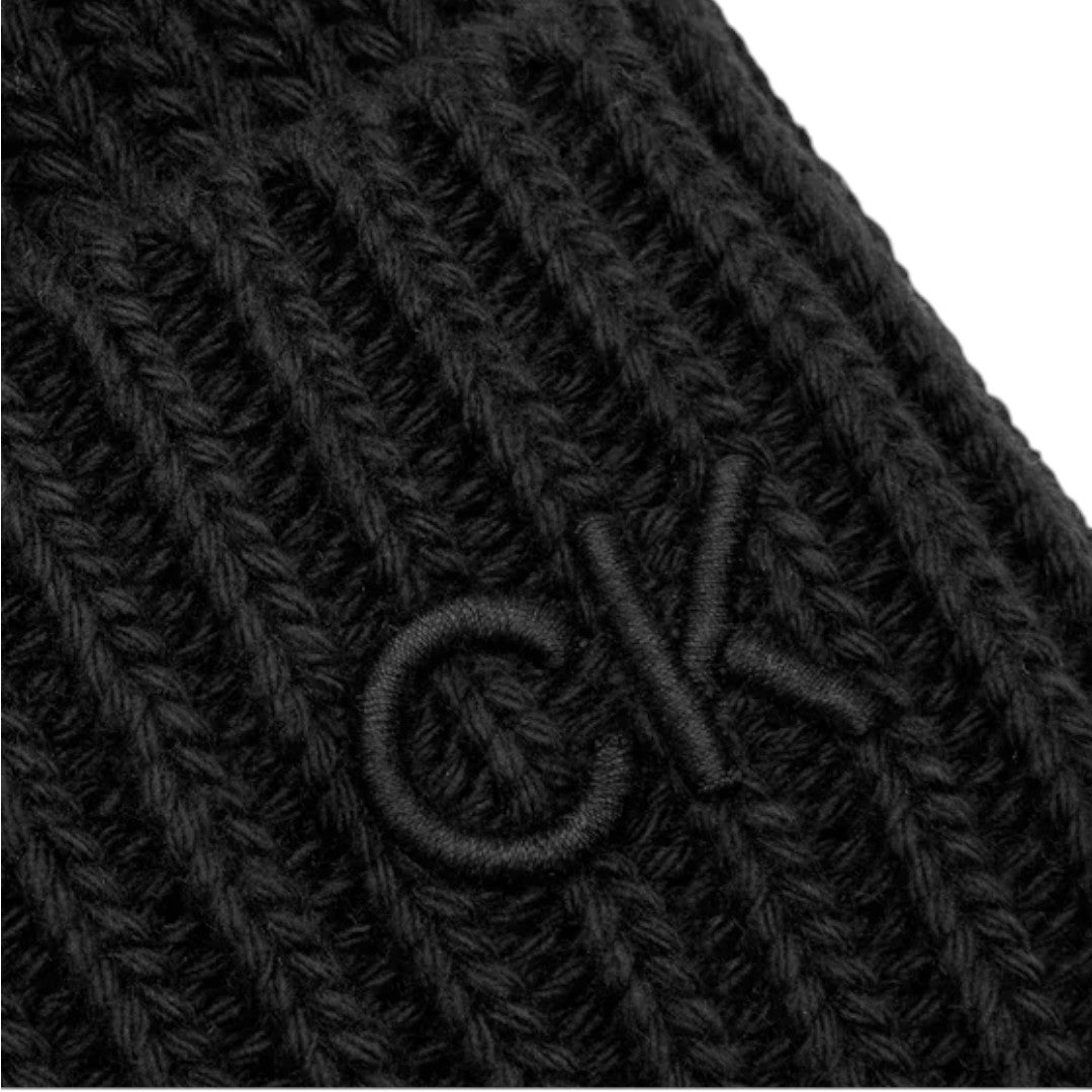 Calvin Klein Cappello Donna Ribs con risvolto Nero - K60K612033 BEH