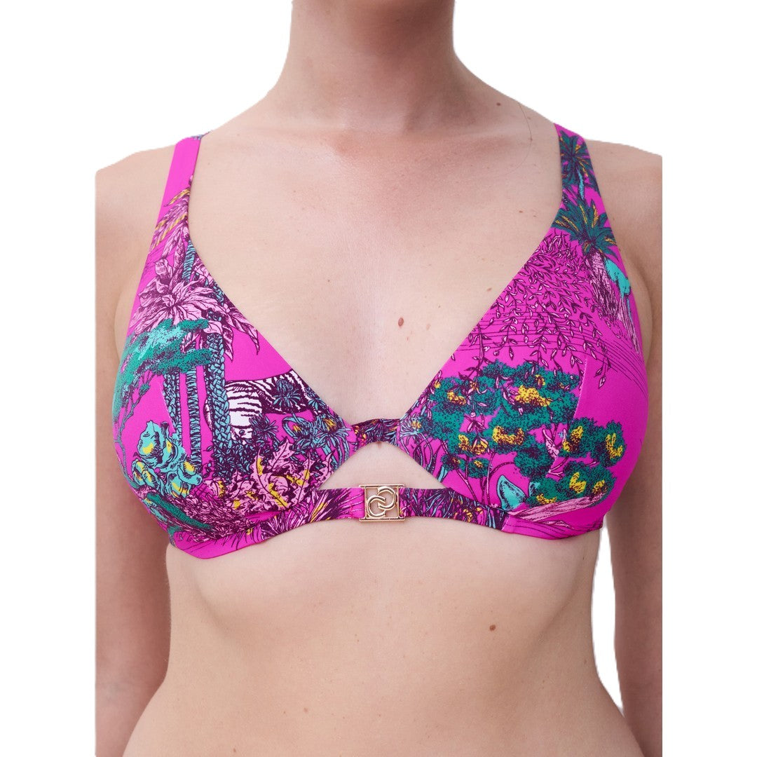 Chantelle Beachwear Top Bikini Monoferretto Scollatura Profonda Sauvage-C17U