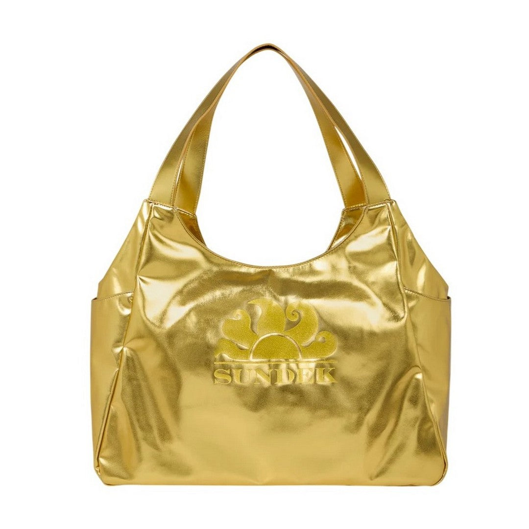 Sundek Chel Bag Borsa Shopper Laminata Con Logo Gold - AW417ABPU7LA-A75LA