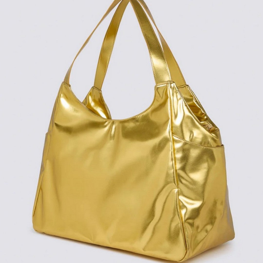Sundek Chel Bag Borsa Shopper Laminata Con Logo Gold - AW417ABPU7LA-A75LA