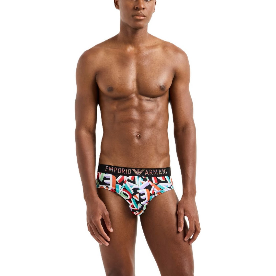 Emporio Armani Slip uomo 2pack Multicolor Ea/Black - EM000250 AF10798 MC104