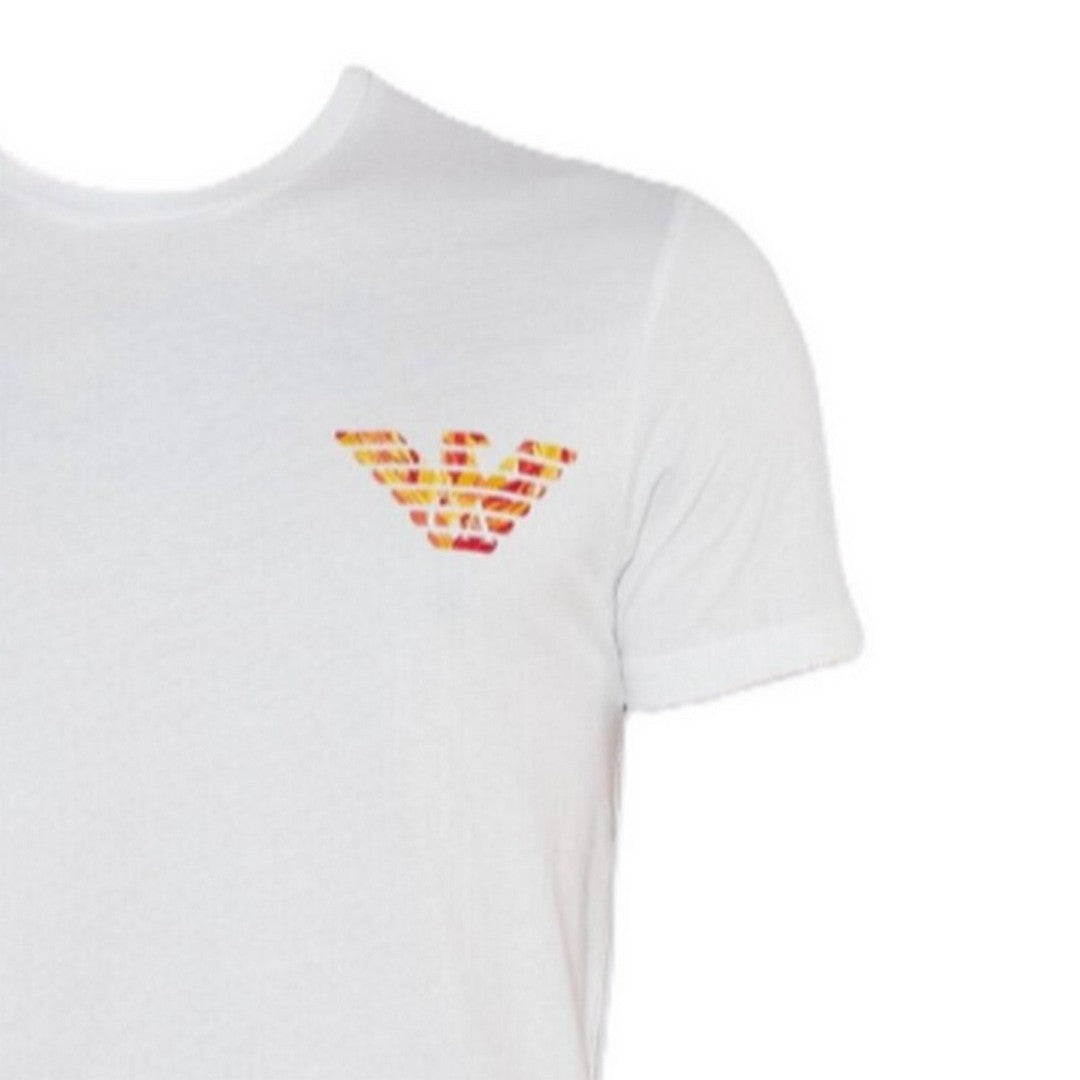 Emporio Armani Beachwear T-Shirt White Print Eagle - EM000574 AF12349 F0065
