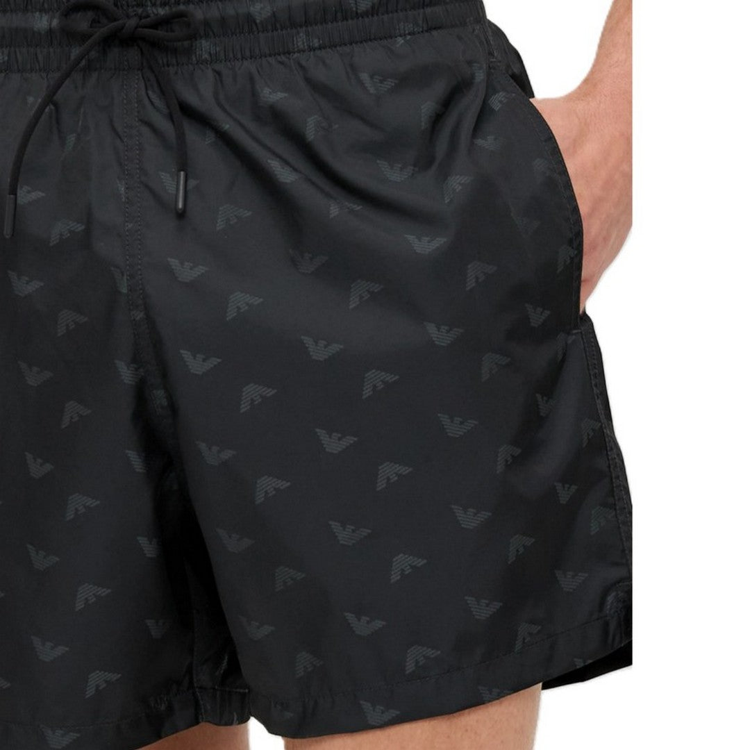 Emporio Armani Beachwear Costume pantaloncino uomo Eagle Black-EM000583 AF12352