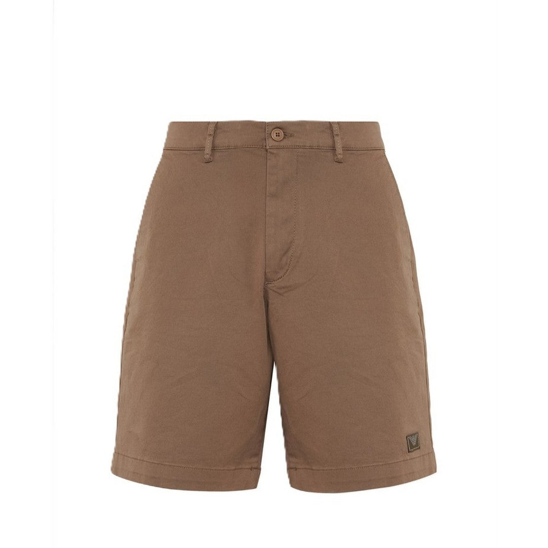 Emporio Armani Beachwear Bermuda Uomo in cotone Walnut - EM000591 AF12336 U6189