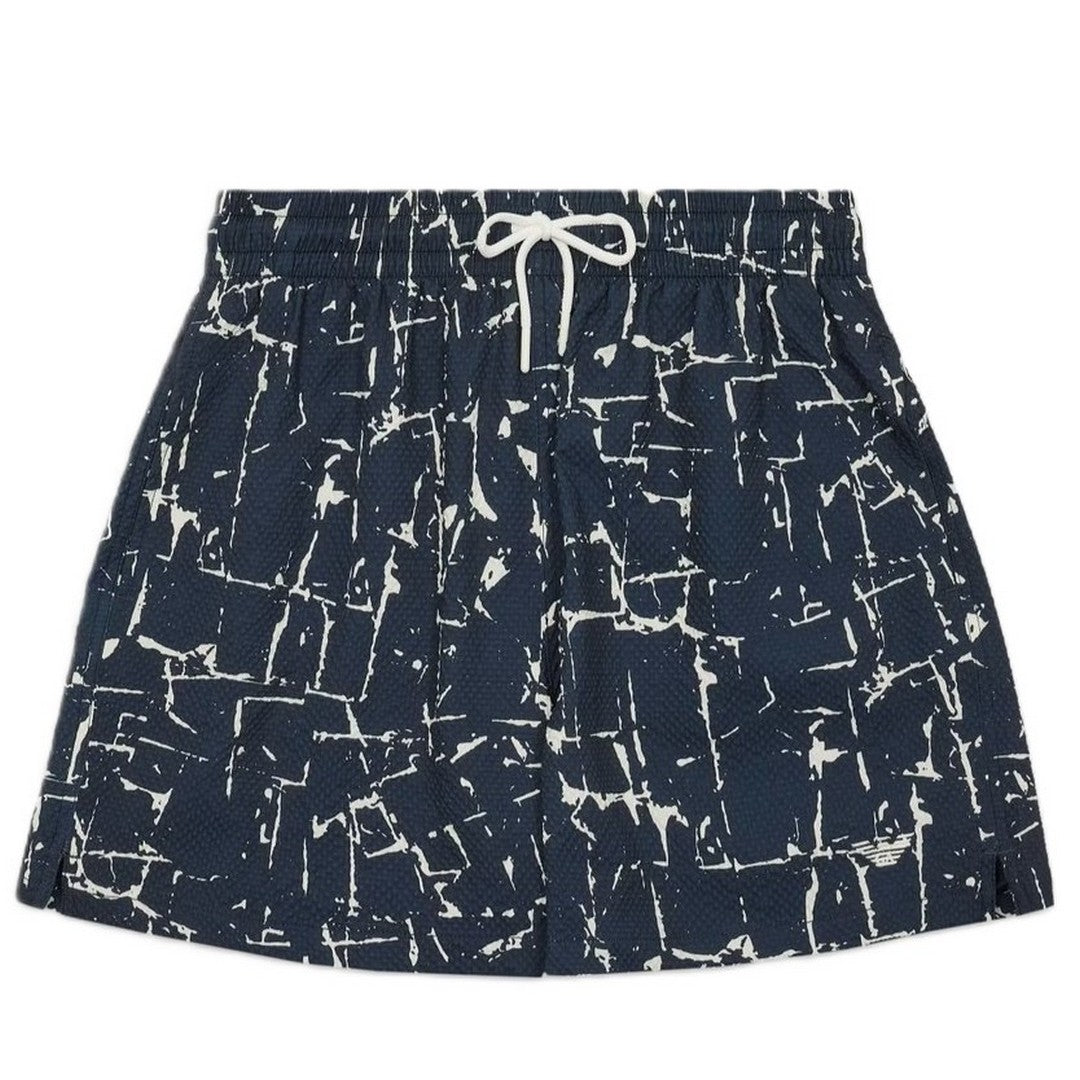 Emporio Armani Beachwear Costume pantaloncino uomo Abstract Blue-EM000688AF12351