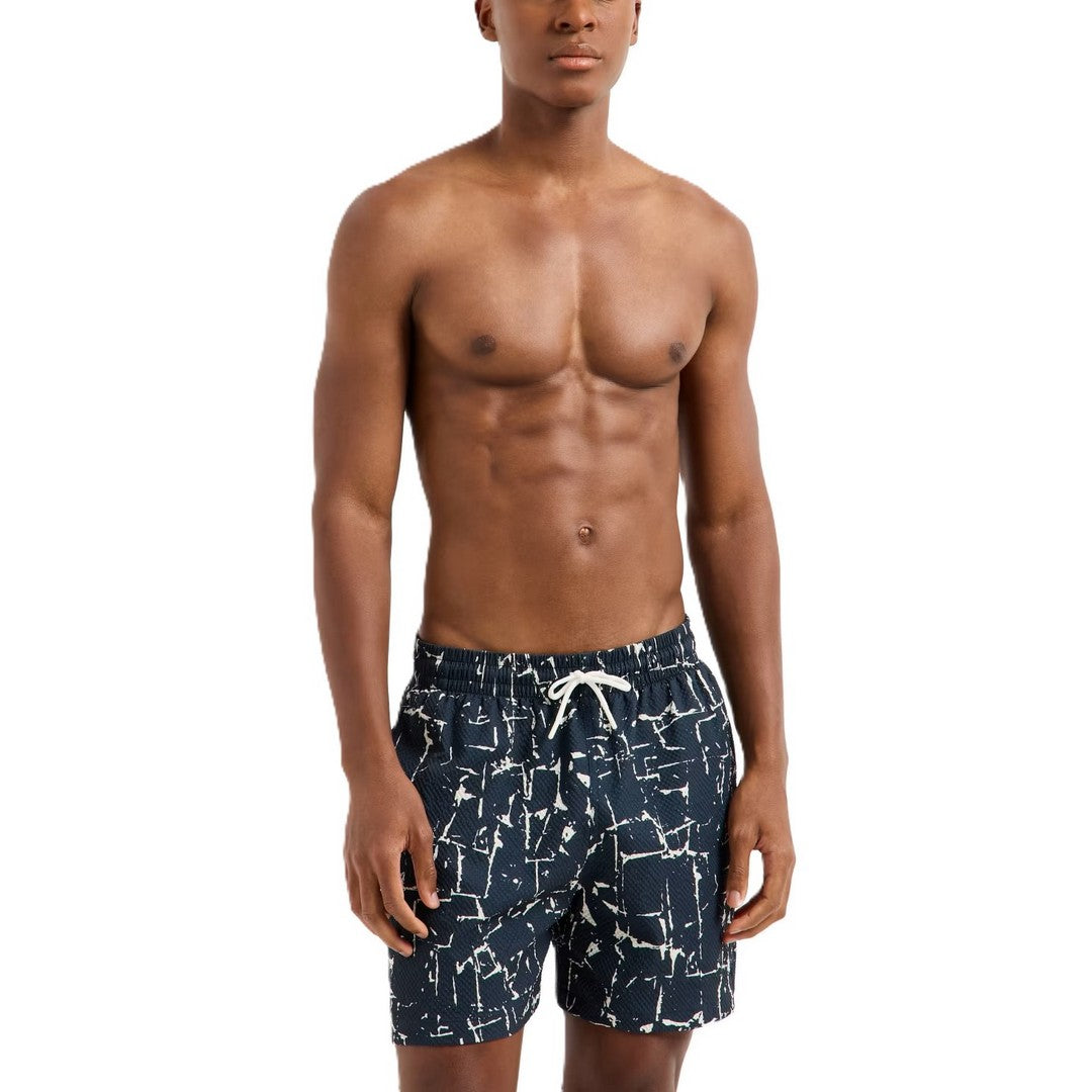 Emporio Armani Beachwear Costume pantaloncino uomo Abstract Blue-EM000688AF12351