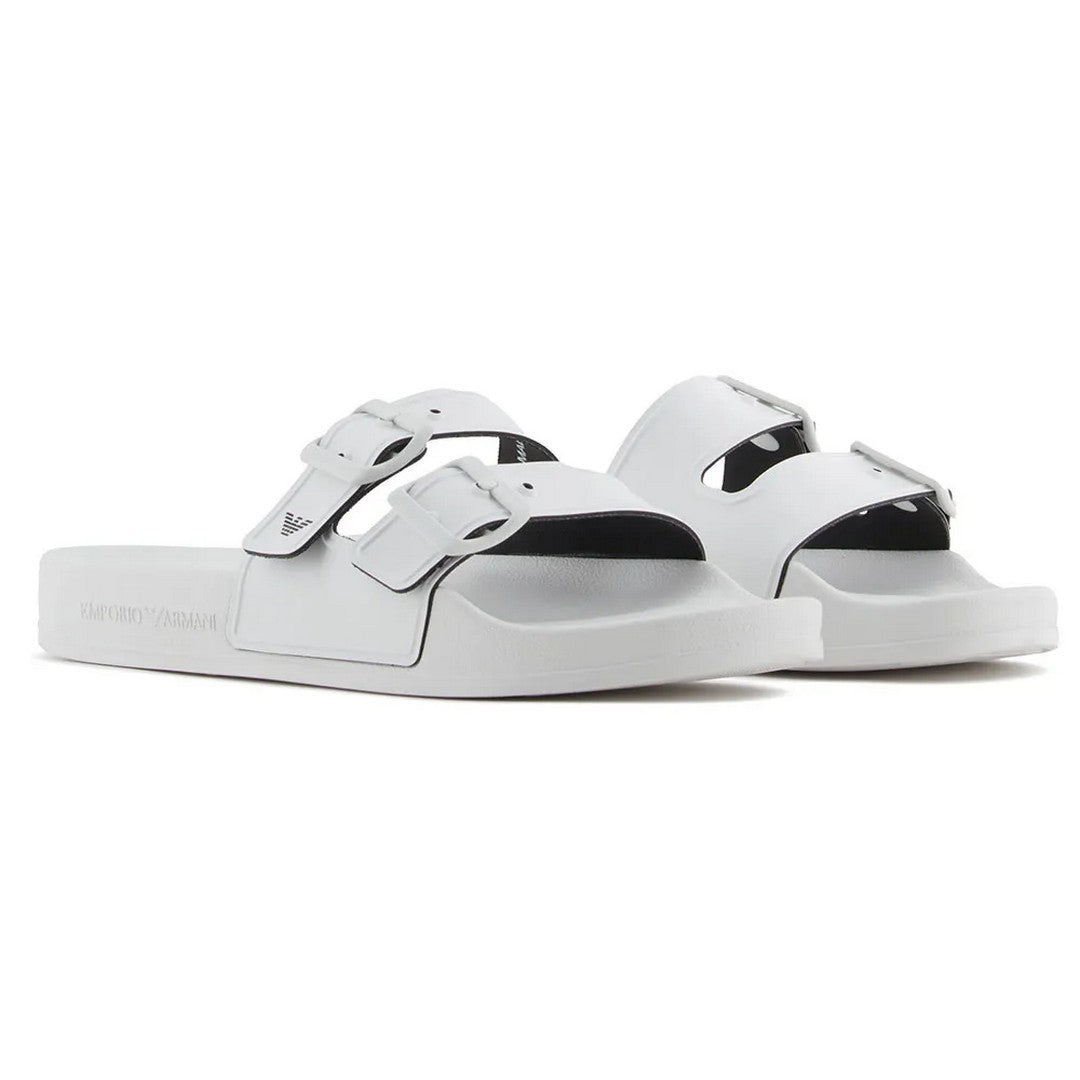 Emporio Armani Beachwear Ciabatte White+Black - XVPS13 XR275 T680