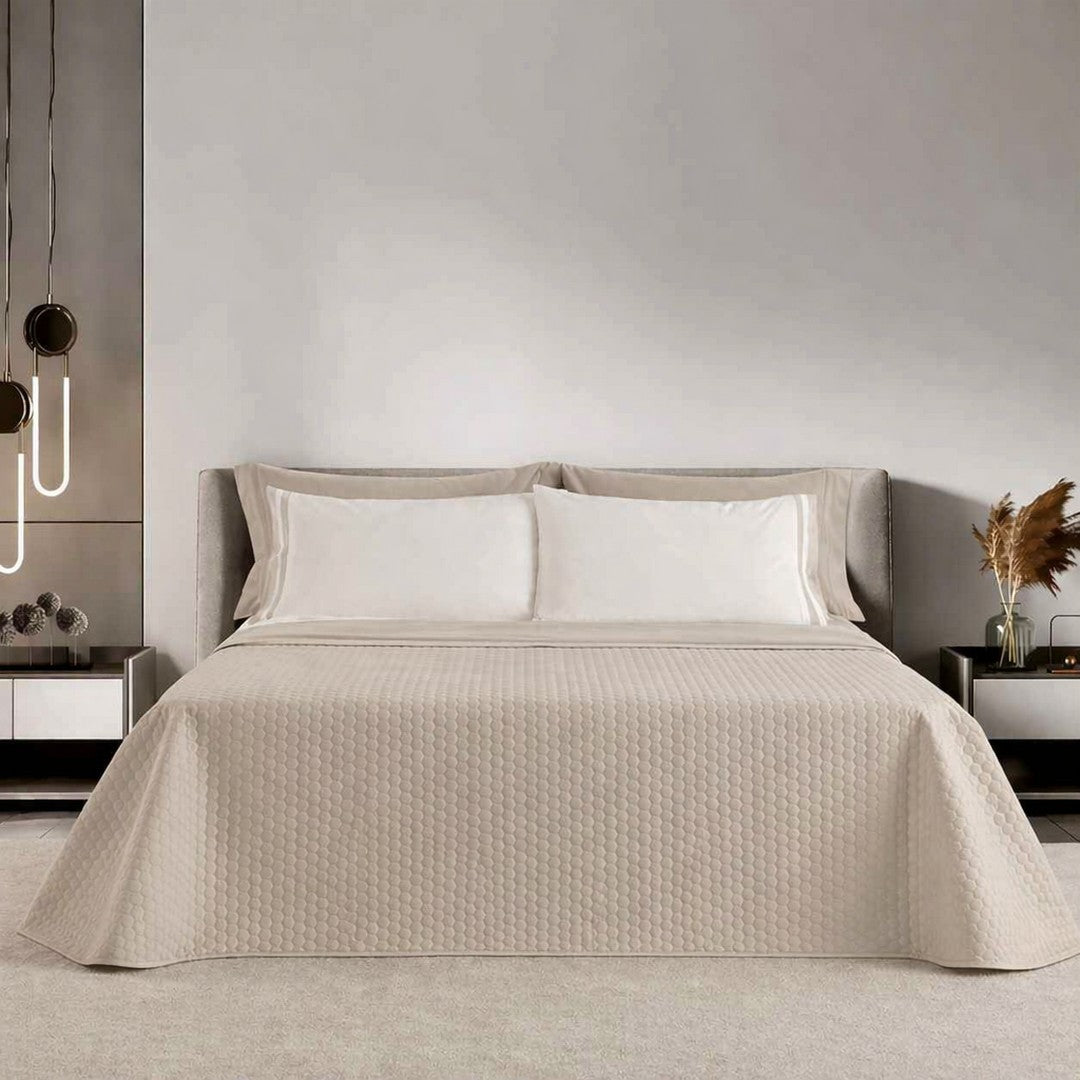 Linea Oro Exagon Quilt Velluto Tinta Unita