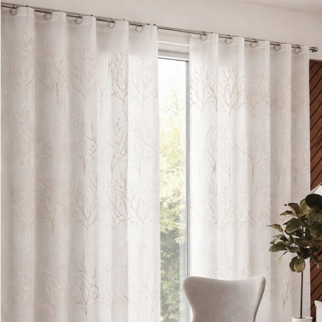 Linea Oro Nizza Pannello Tenda Ricamato Con Borchie 140x280