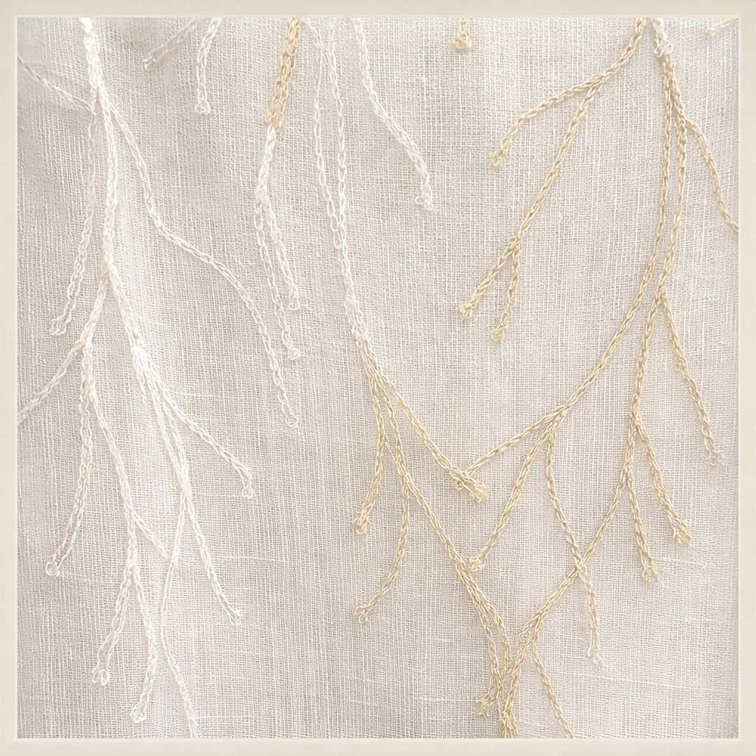 Linea Oro Nizza Pannello Tenda Ricamato Con Borchie 140x280
