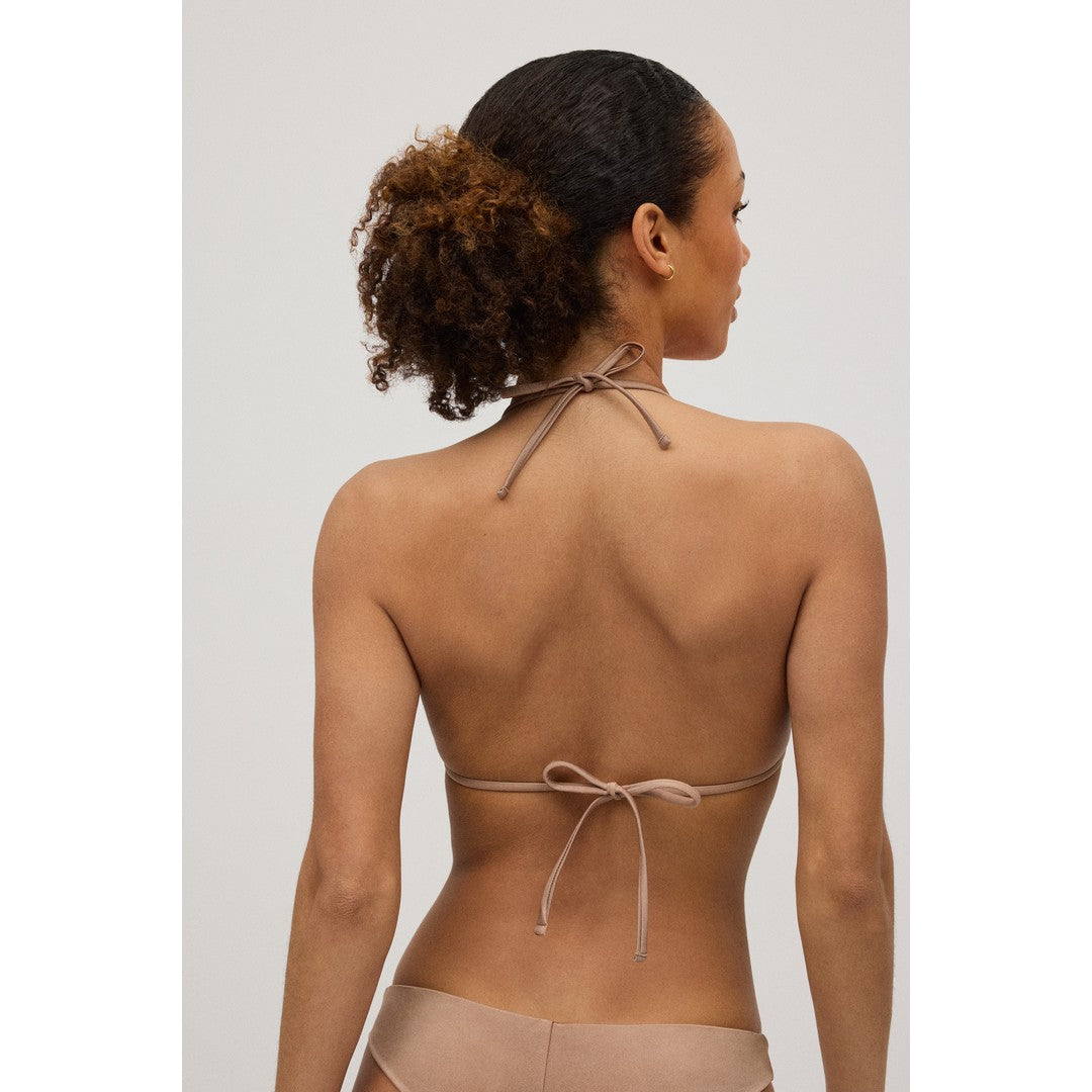 Ysabel Mora Beachwear Top Bikini A Triangolo Color Bronzo Lucido Donna - 82921