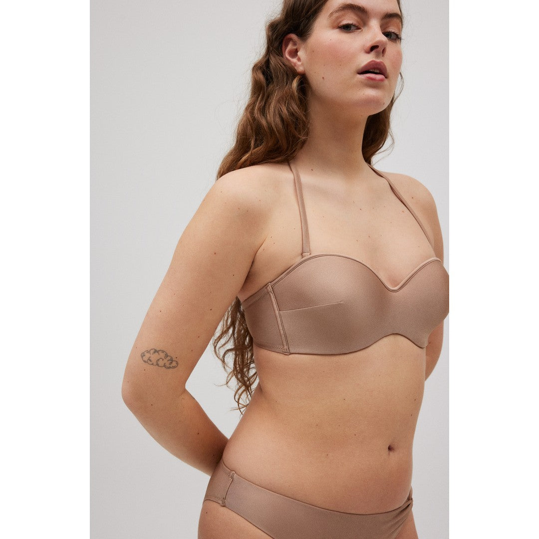 Ysabel Mora Beachwear Top Bikini A Fascia Bronzo Con Coppa Donna - 82925