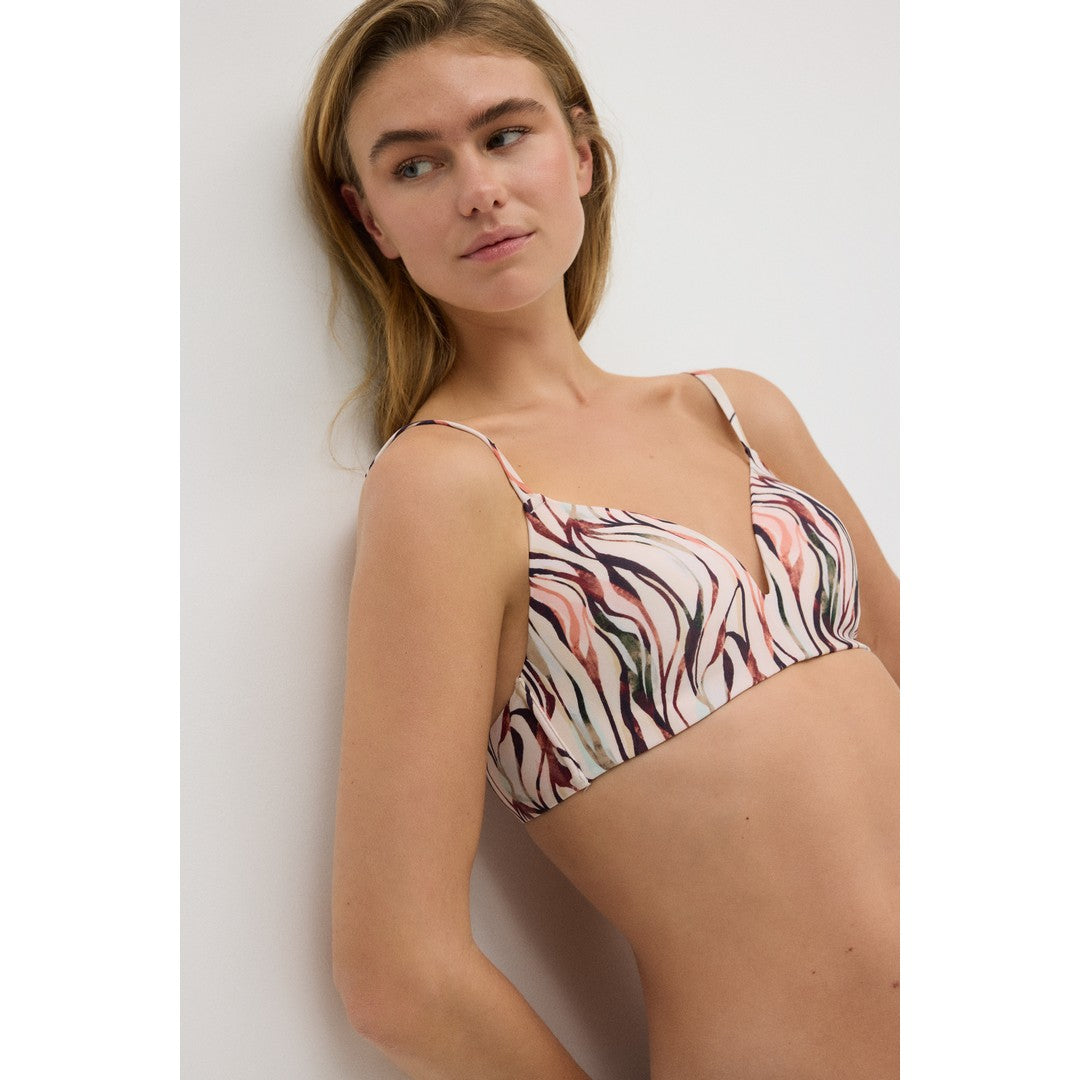 Ysabel Mora Beachwear Top Bikini A Triangolo Stampato - 82967