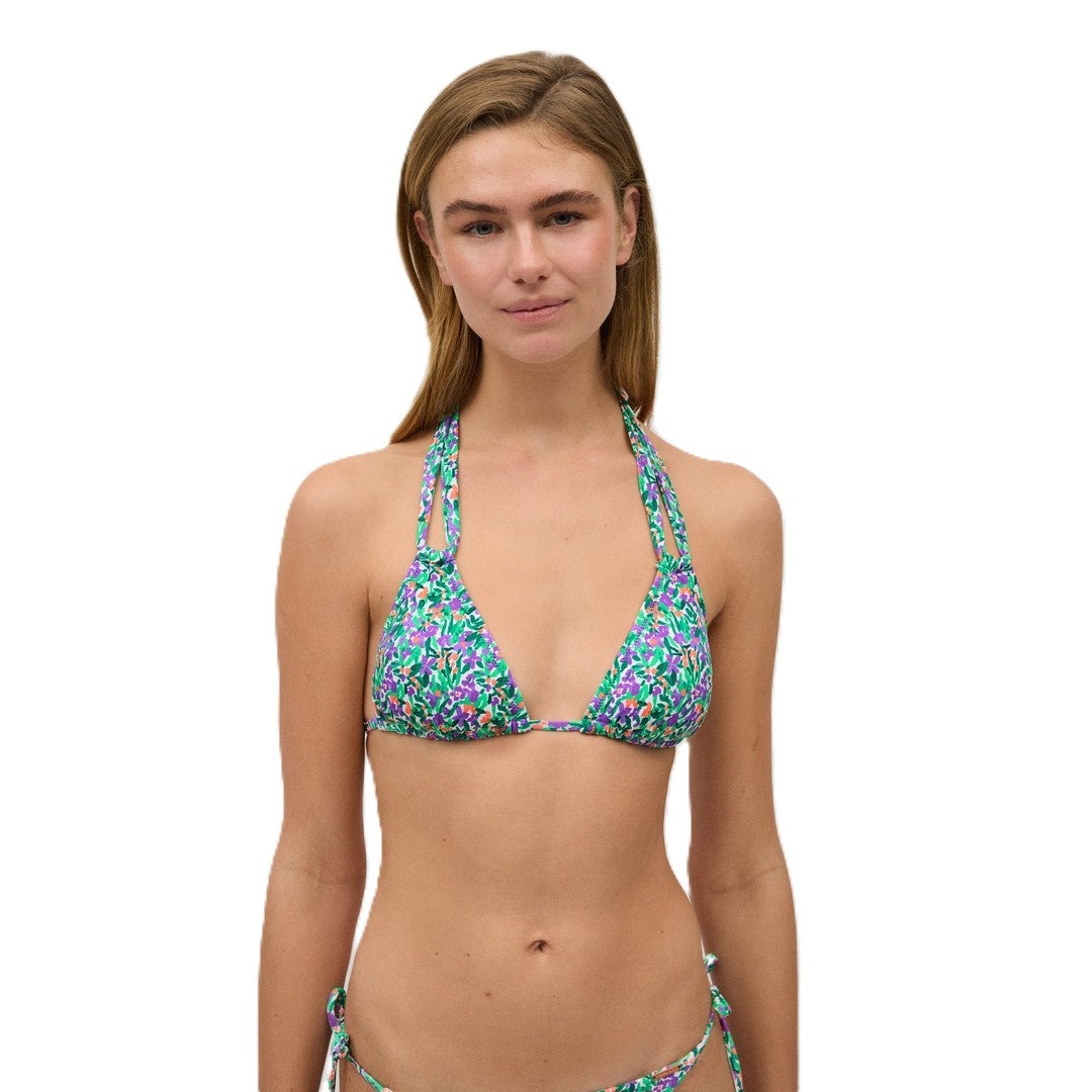 Ysabel Mora Beachwear Top Bikini Triangolo Stampa Micropiqué Donna - 82985